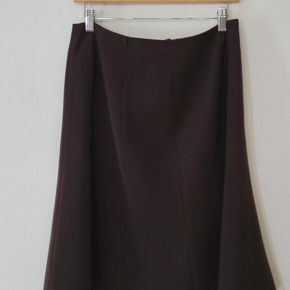 Vintage 90s Pleated Brown Skirt - Picture 2 of 7